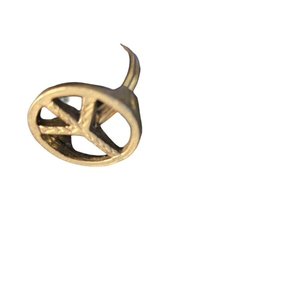 Vintage Brass Peace Sign Ring - Picture 3 of 4